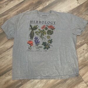 Harry Potter Herbology Hogwarts Men’s 3XL Light Gray Tshirt
